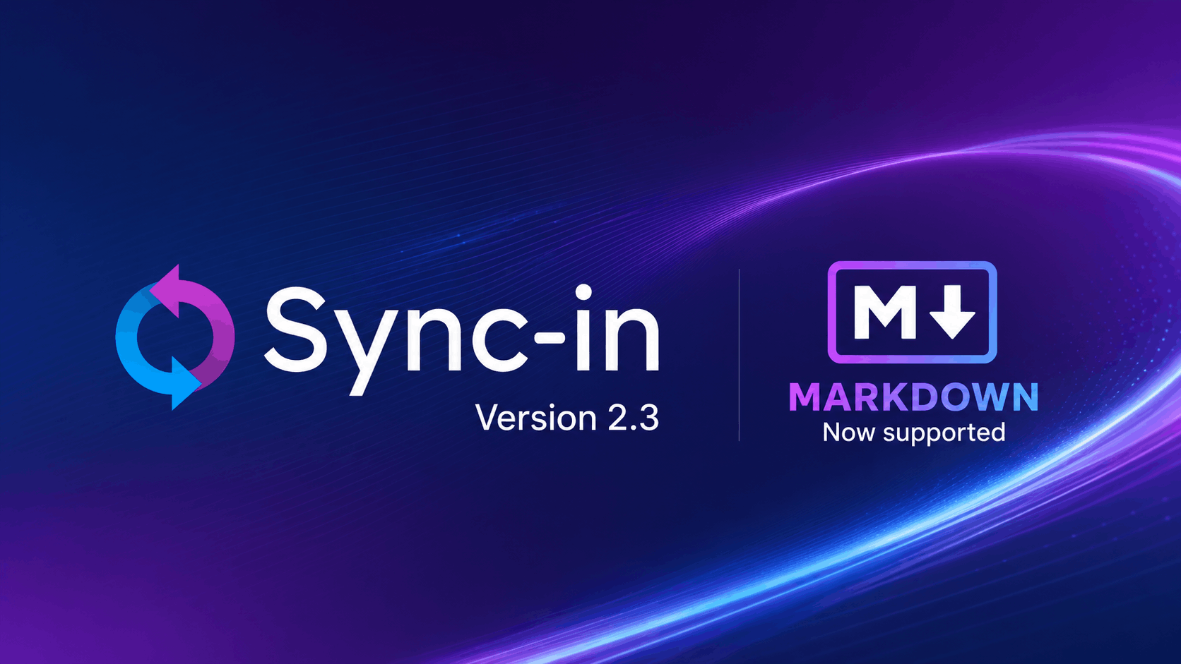 Markdown integration in Sync-in