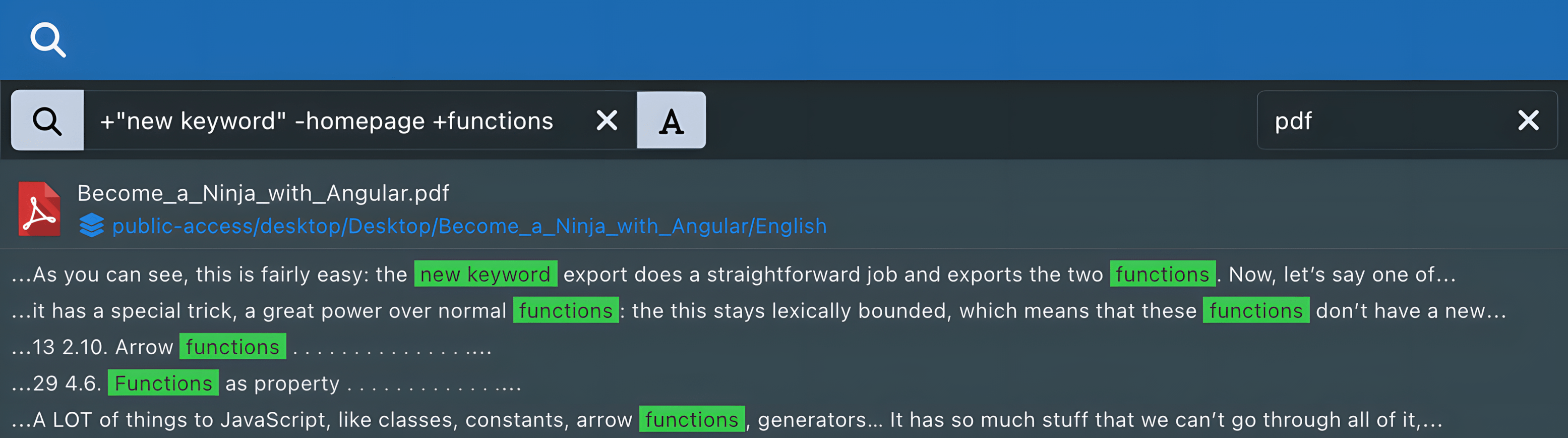 Full-Text Search full-text search
