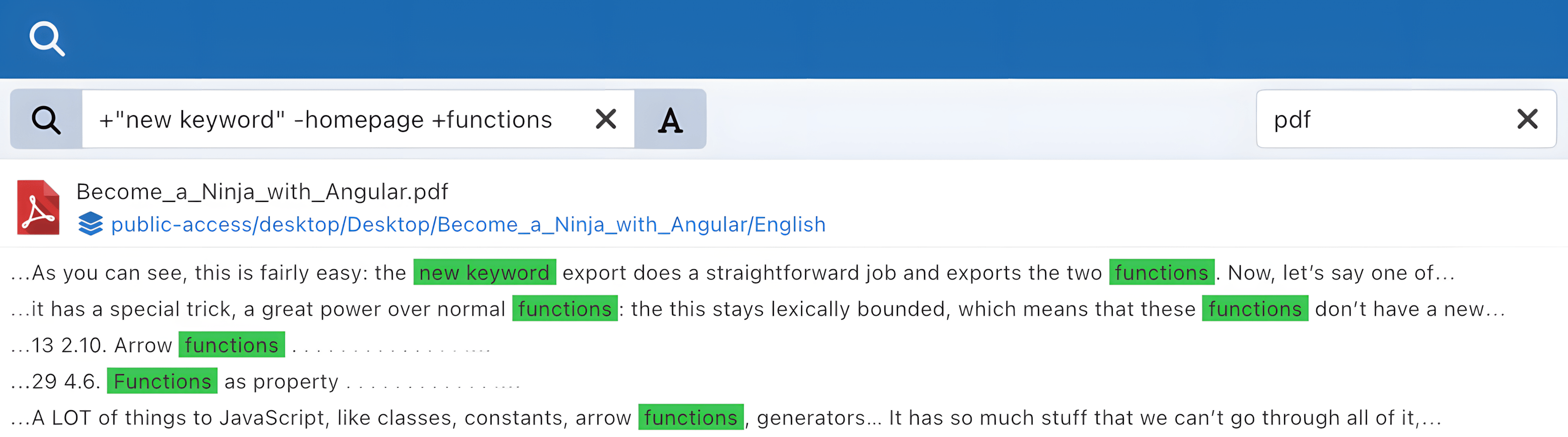 Full-Text Search full-text search