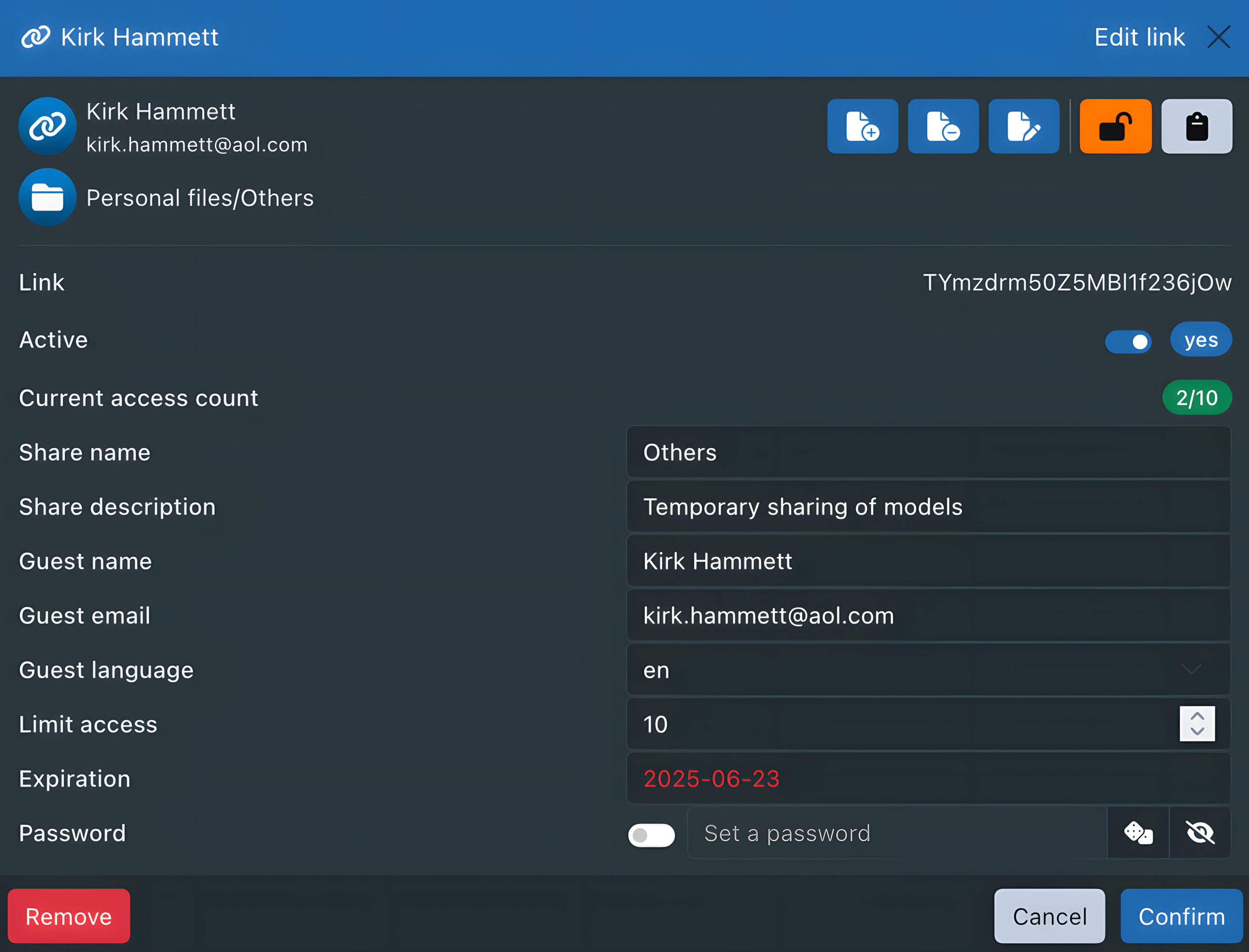 Link Settings link settings