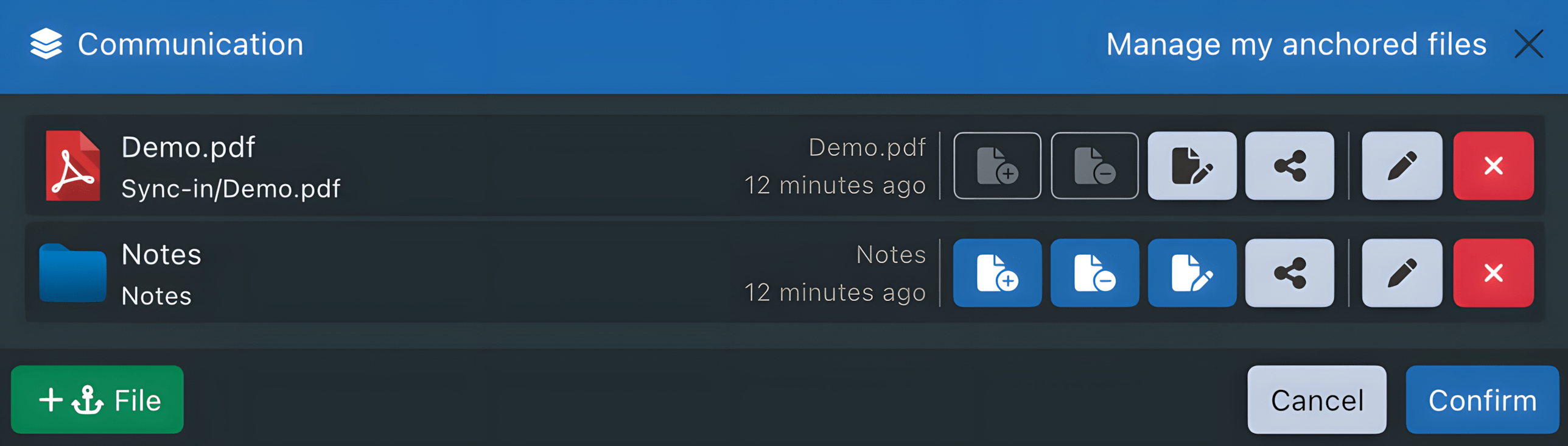 Anchored file permissions anchor permissions