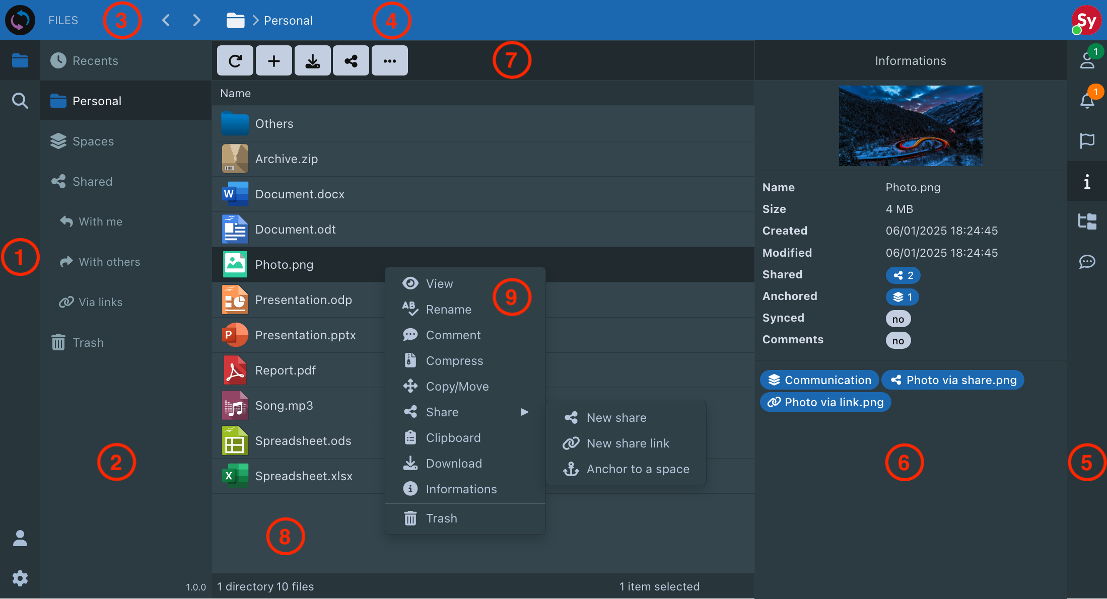 Interface overview Web UI