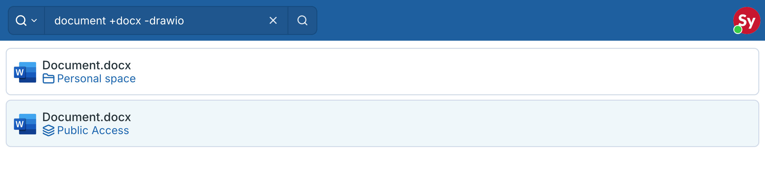 Risultati della ricerca di Sync-in per nome o percorso del file